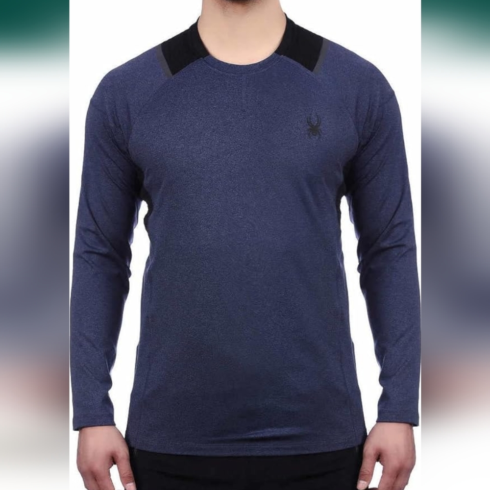 Spyder men's active long sleeve tee proweb microfleece t-shirt  …